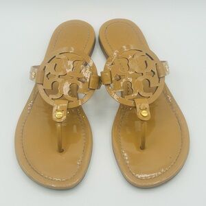 TORY BURCH Miller Sandals in Nude Patent Leather Women's 9.5